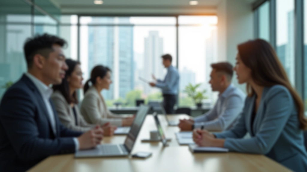 Diverse group of professionals in collaborative workspace demonstrating healthy communication practices
