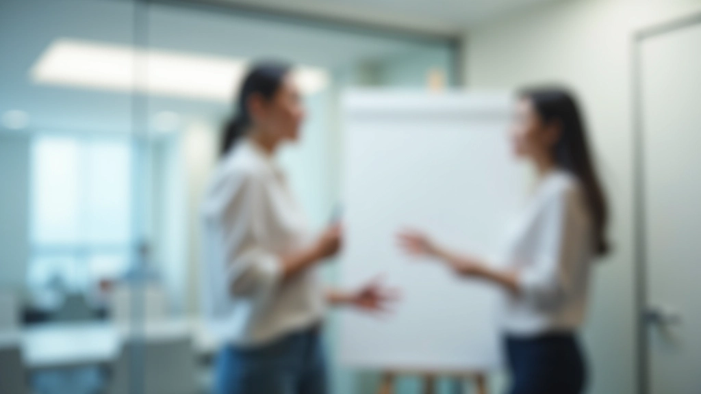 Training session with professional facilitator demonstrating communication techniques, interactive workshop environment, diverse participants, Hong Kong modern office space
