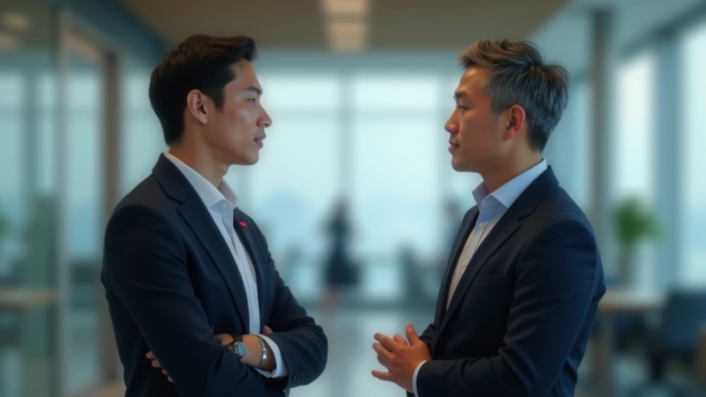 Two professionals shaking hands after a successful conversation, representing positive resolution and mutual understanding